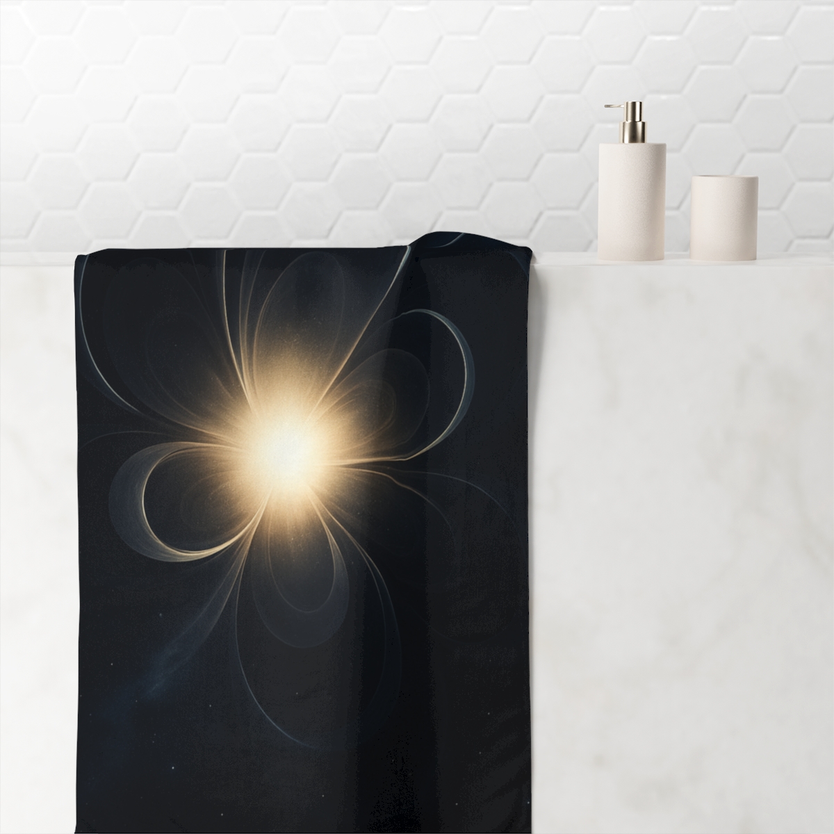 Gravitational Lens Bloom trendy hand towels