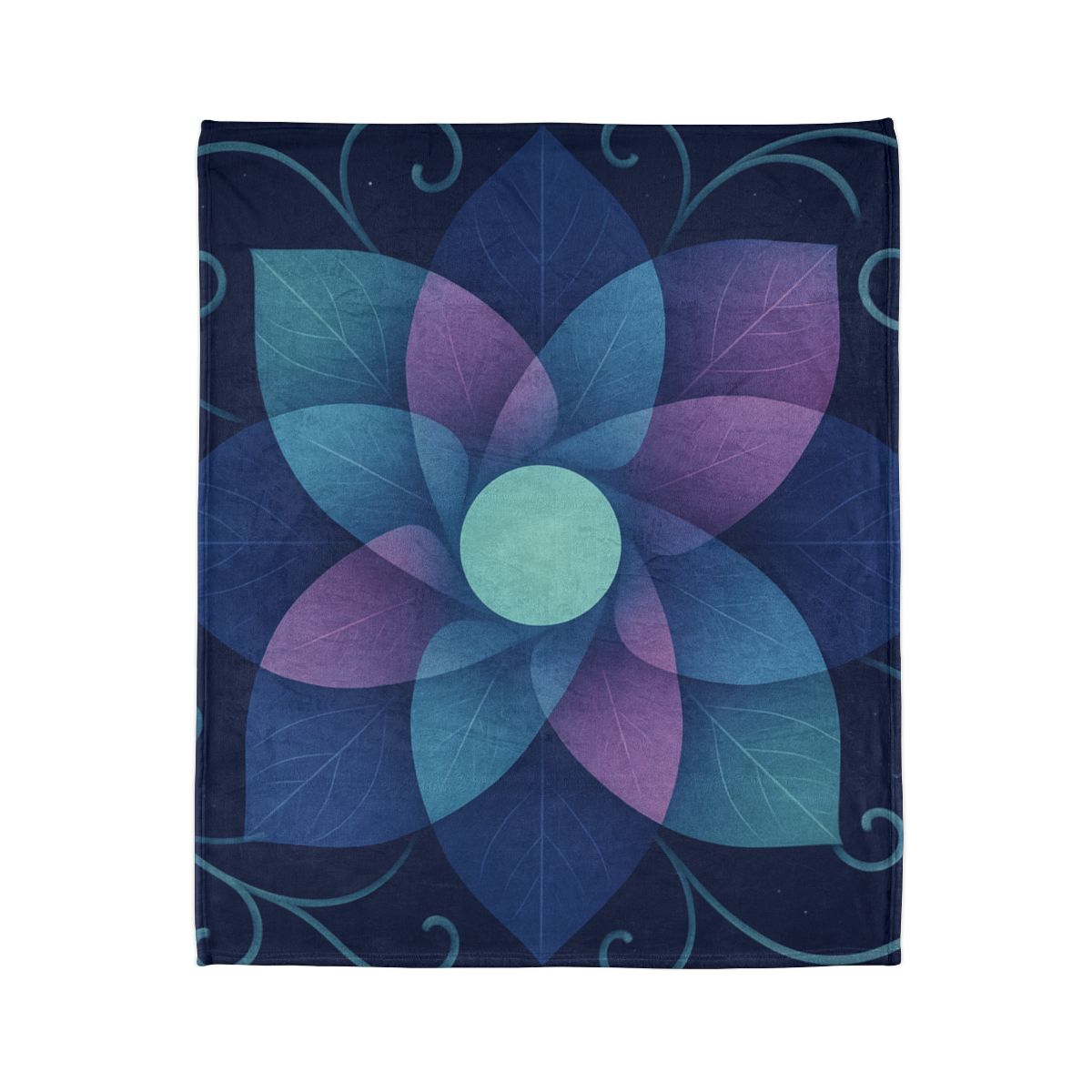 Petal Aperture Kaleidoscope personalized cozy blankets