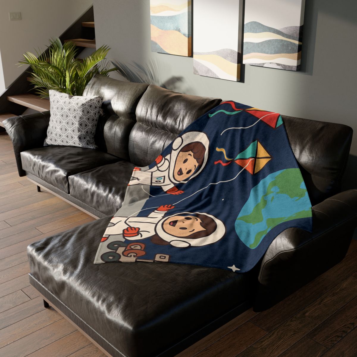Kite Festival On The Moon decorative home blankets