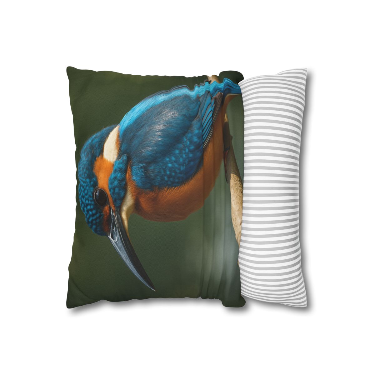 Azure Bolt Common Kingfisher designer print pillow cases