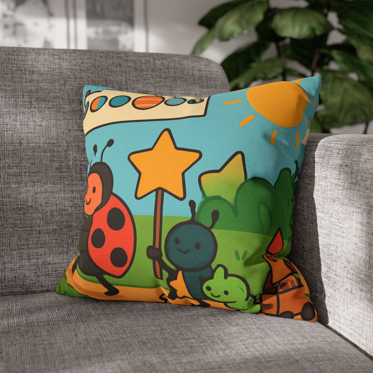 Galaxy Garden Insect Parade soft cotton pillow cases