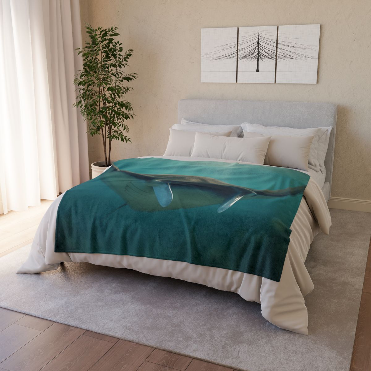 Starlit Drift Giant Manta Ray unique gift blankets