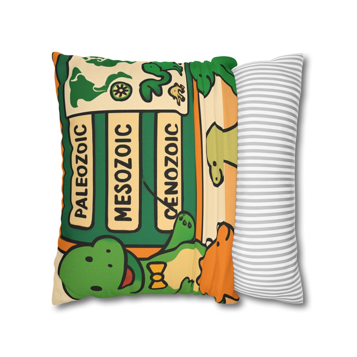 Time Traveling Dino Classroom soft cotton pillow cases
