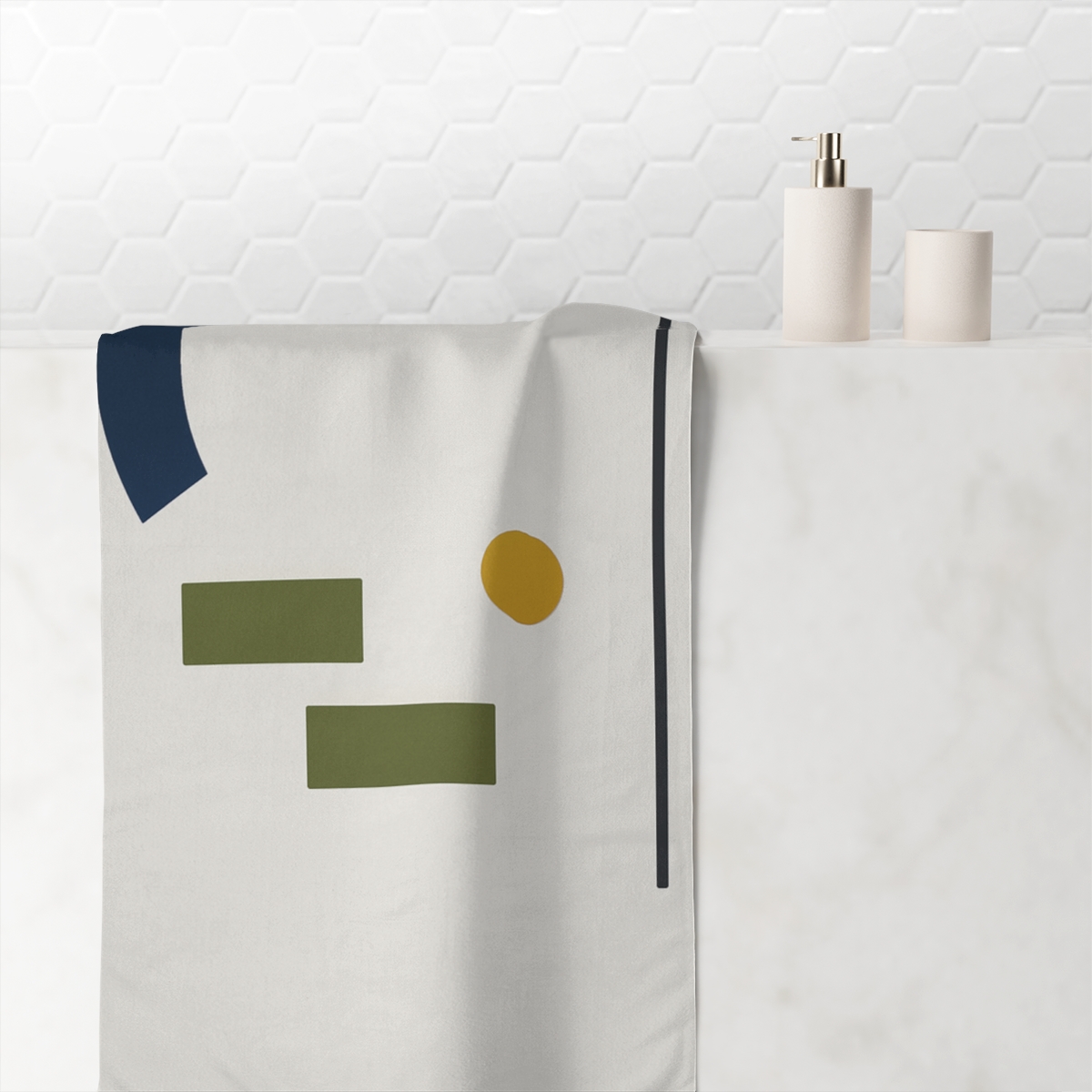 Offset Bars Under Partial Arc decorative home towels