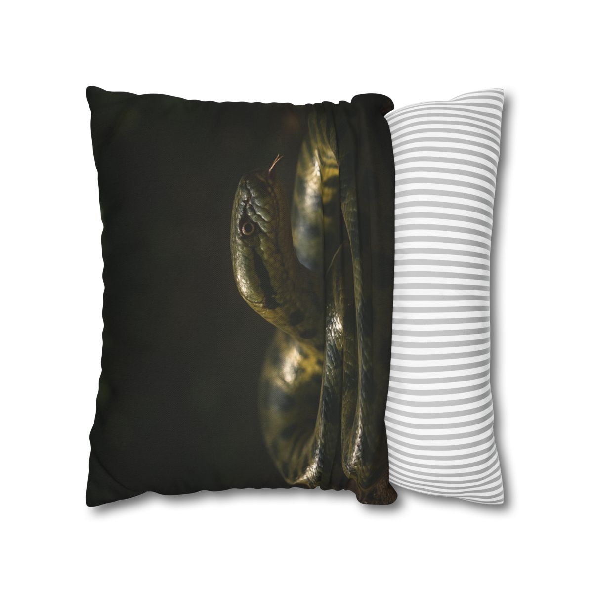 Shadow Ribbon Green Anaconda custom pillow cases