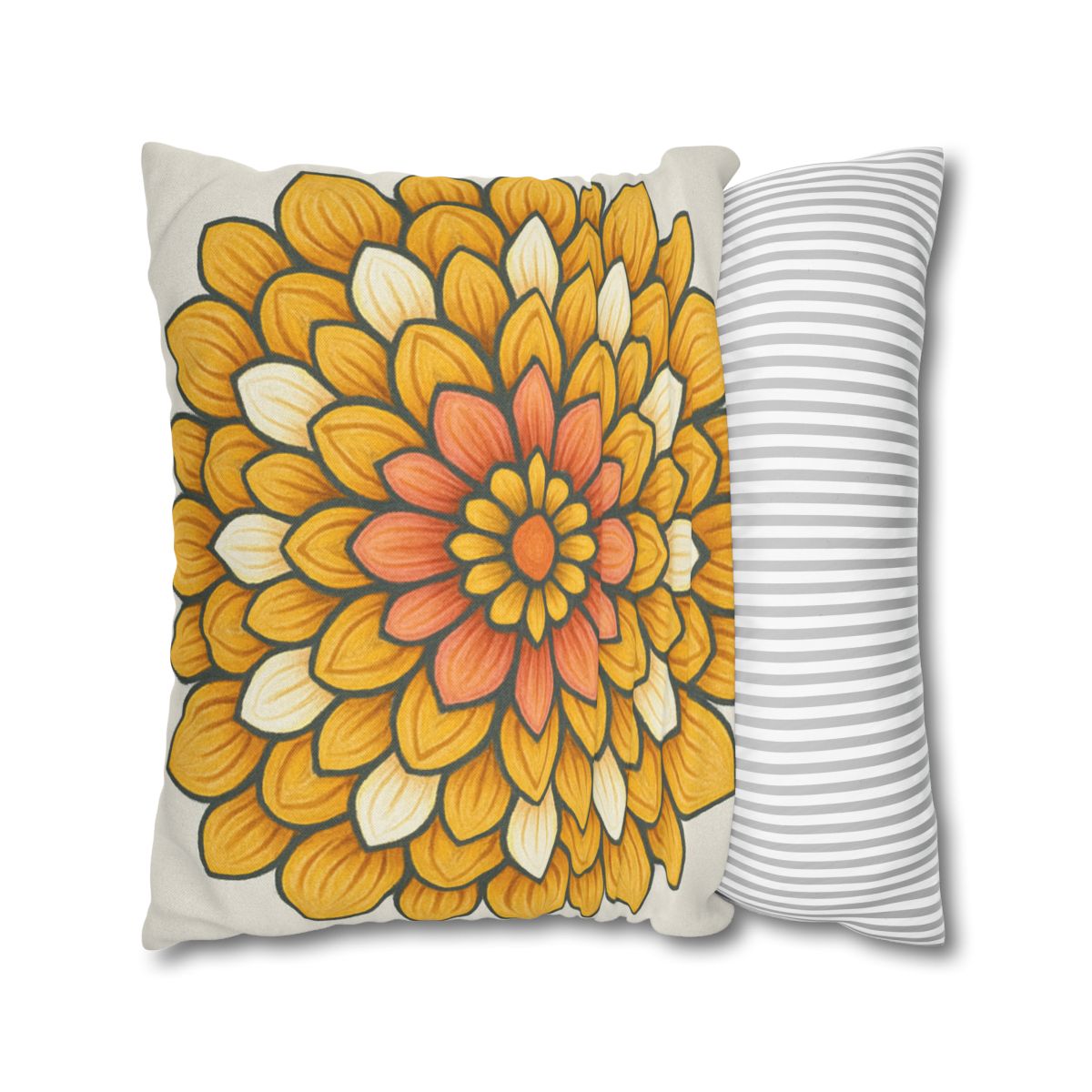 Floret Burst Mandala custom pillow cases