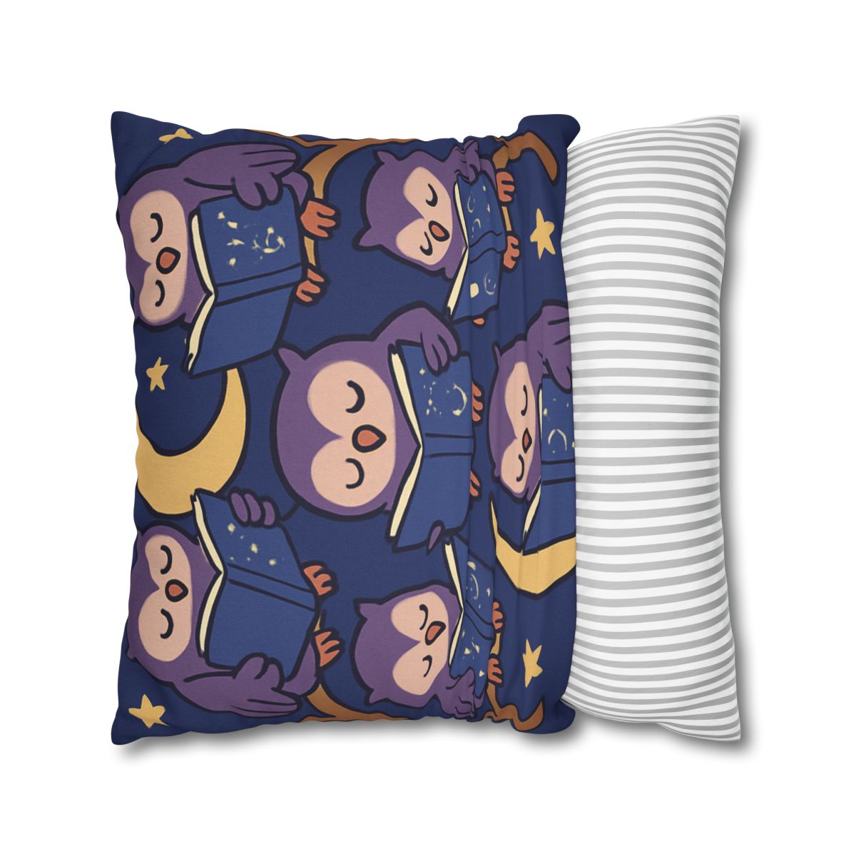 Moonlight Library Of Wise Owls comfortable bedding pillow covers