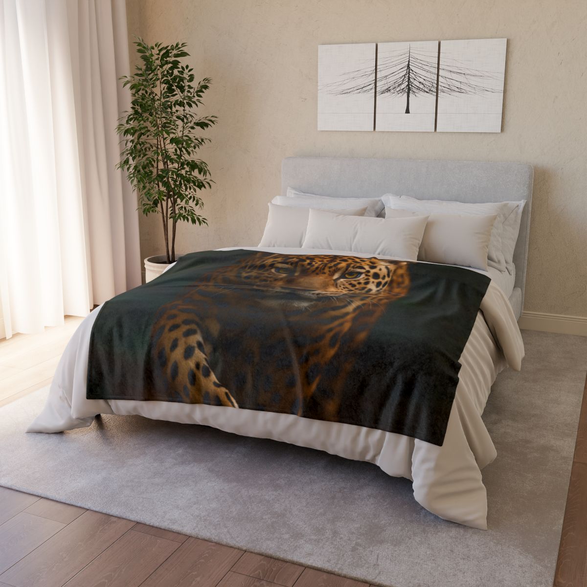 Shadow Mosaic Jaguar designer printed blankets