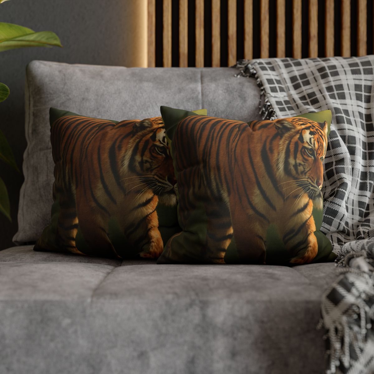 Forest Stalker Bengal Tiger stylish decorative pillowcases