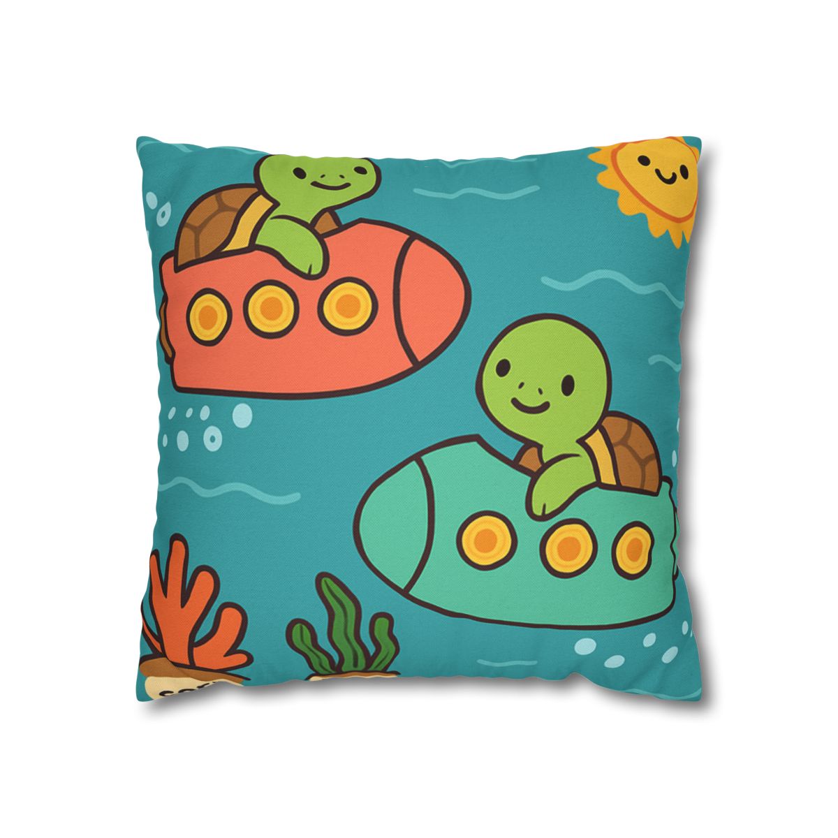 Rainbow Reef Rocket Race trendy patterned pillow cases