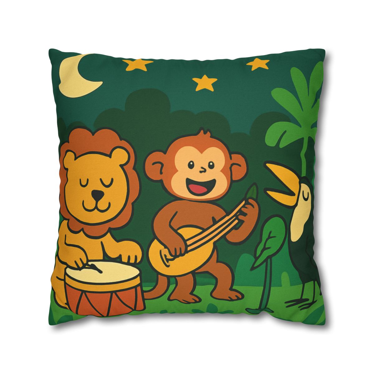 Moonlight Jungle Orchestra designer print pillow cases