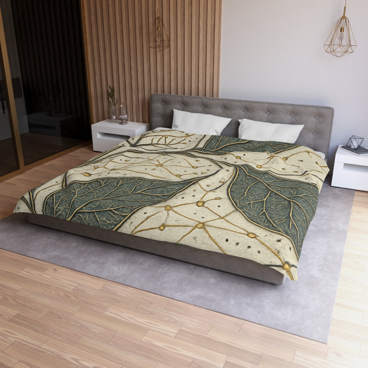 Leaf Vein Starchart Filigree personalized bedding duvets