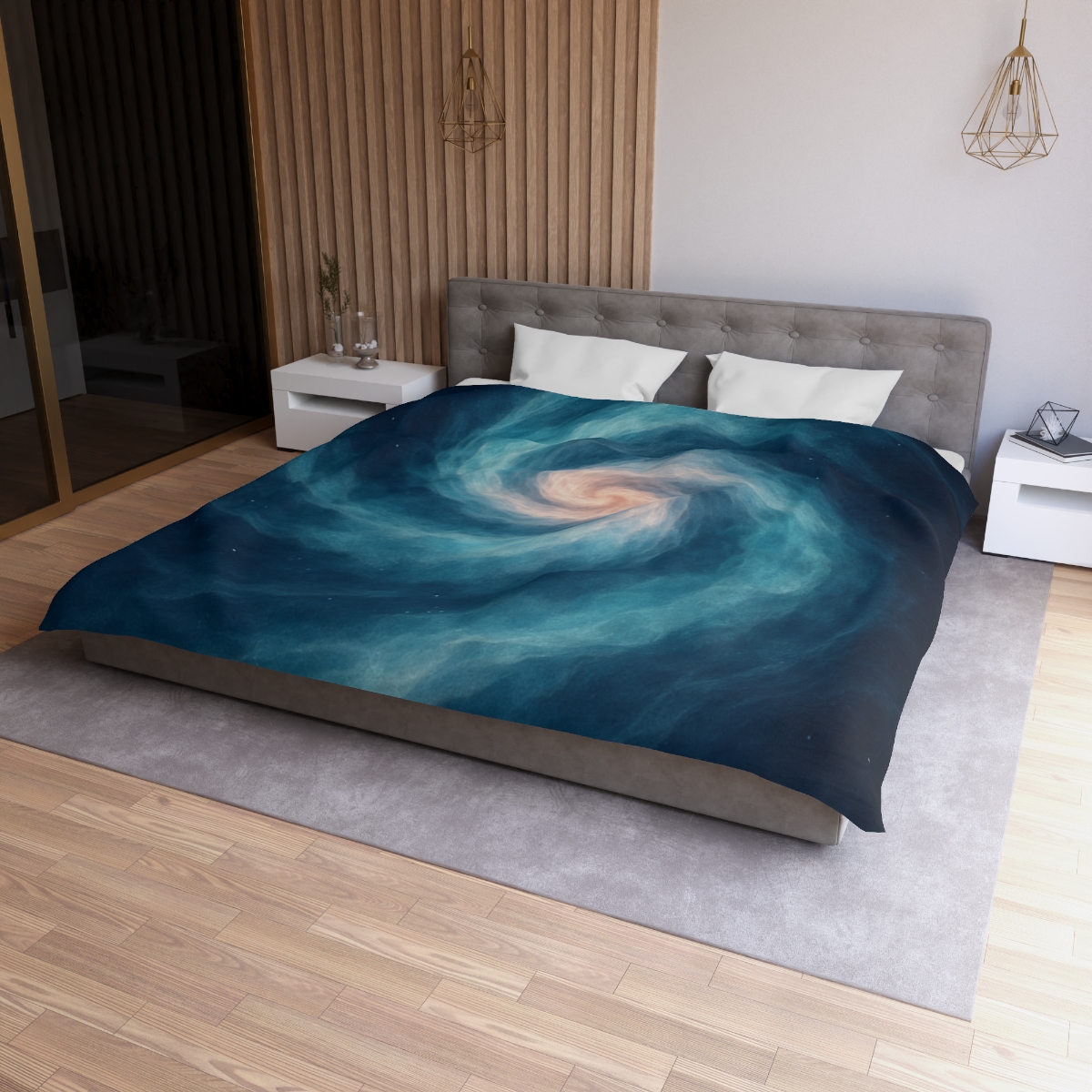 Nebula Silk Spiral personalized bedding duvets