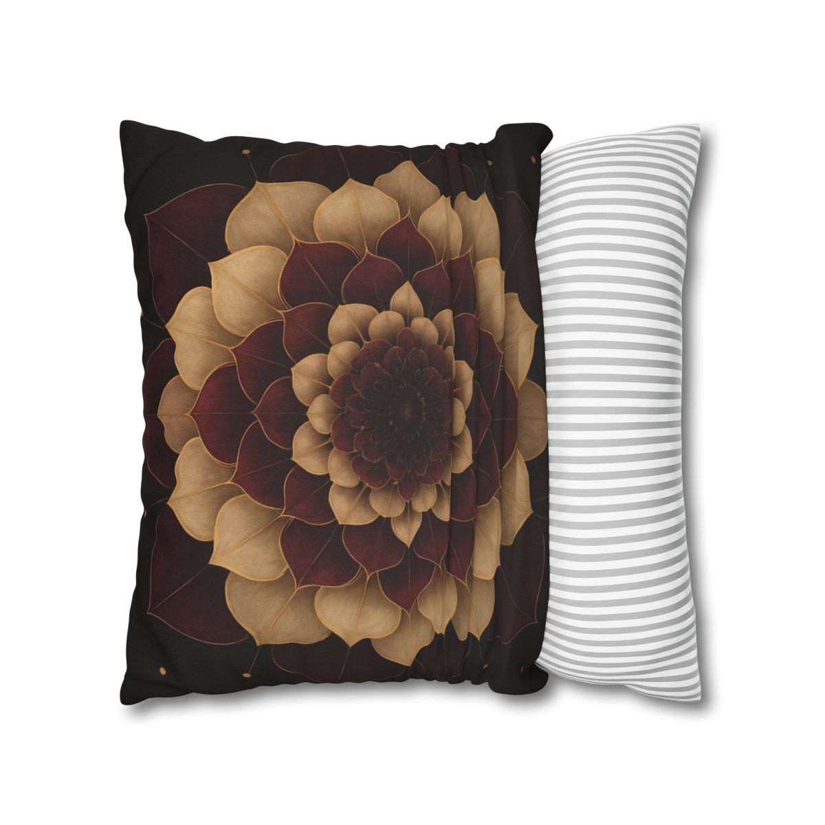 Petal Orbit Mandala designer print pillow cases