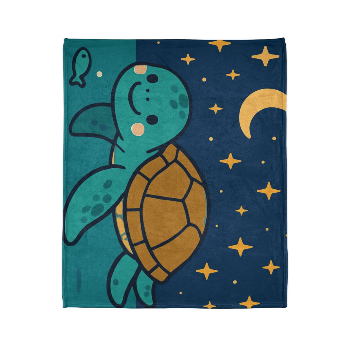 Starry Sea Turtle Voyage stylish throw blankets