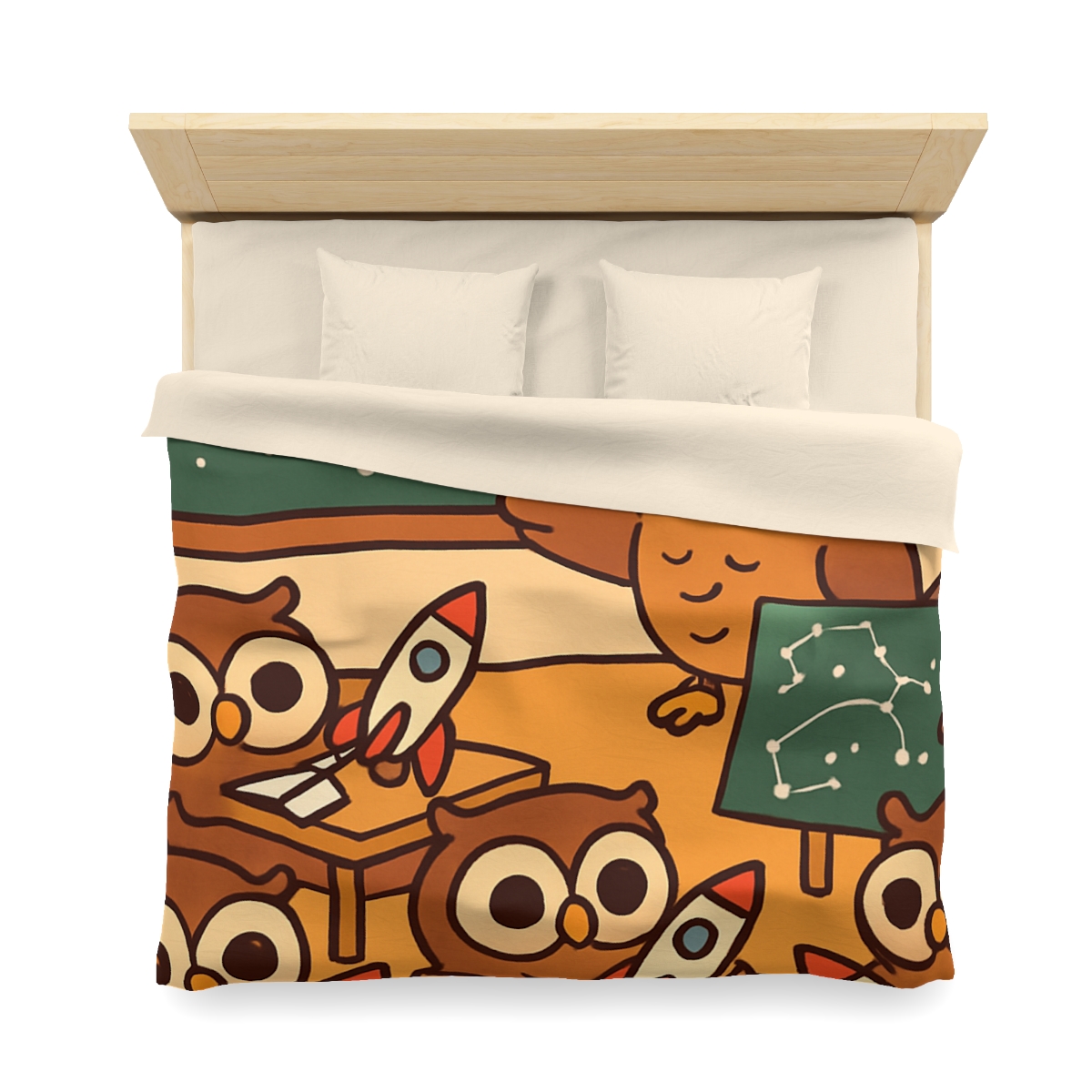 Rocket School Of Owls stylish duvet covers