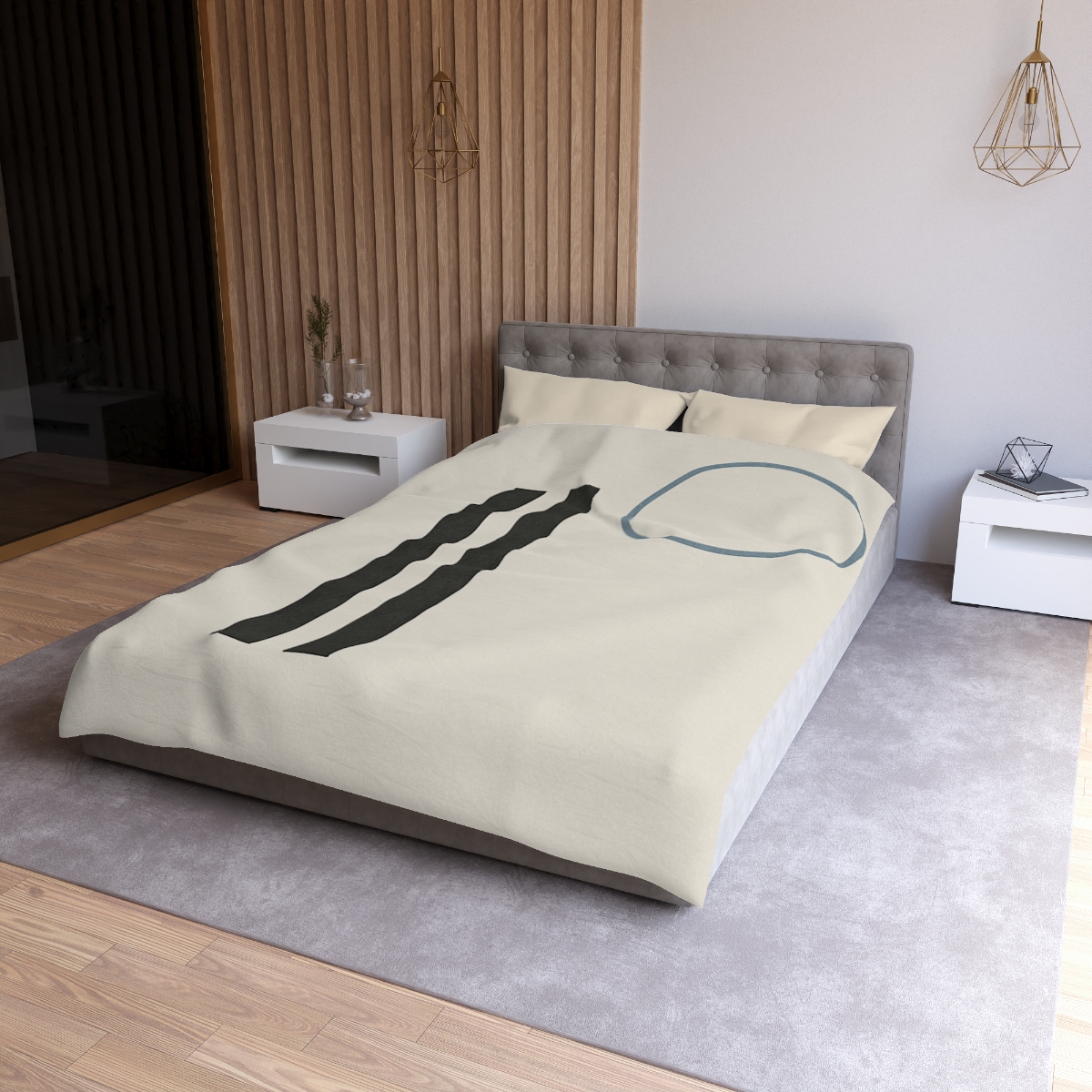 Split Column And Floating Ring custom duvets