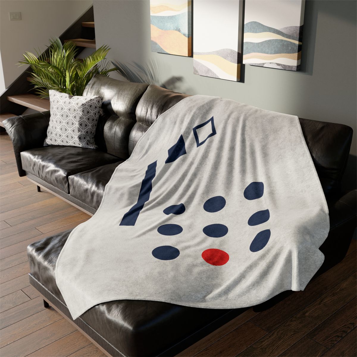 Missing Cell Dot Grid With Long Bar personalized cozy blankets
