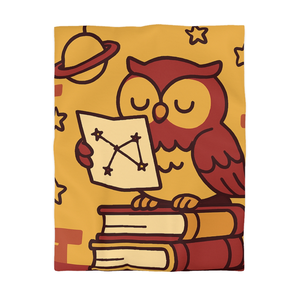 Cosmic Owl Library custom duvets