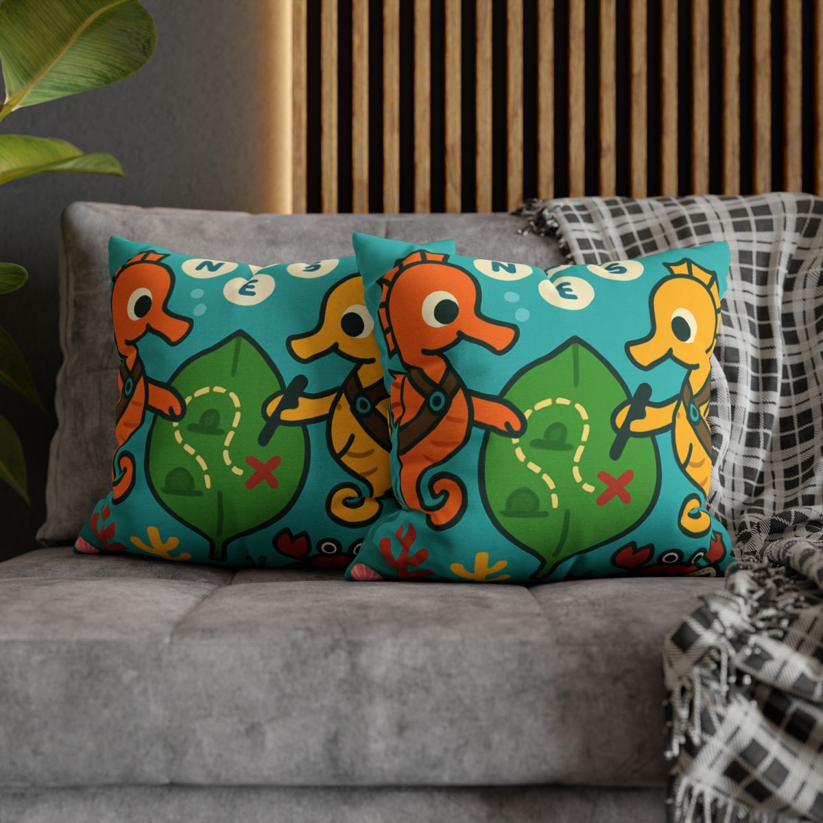 Underwater Map Makers The Seahorse Scouts custom pillow cases