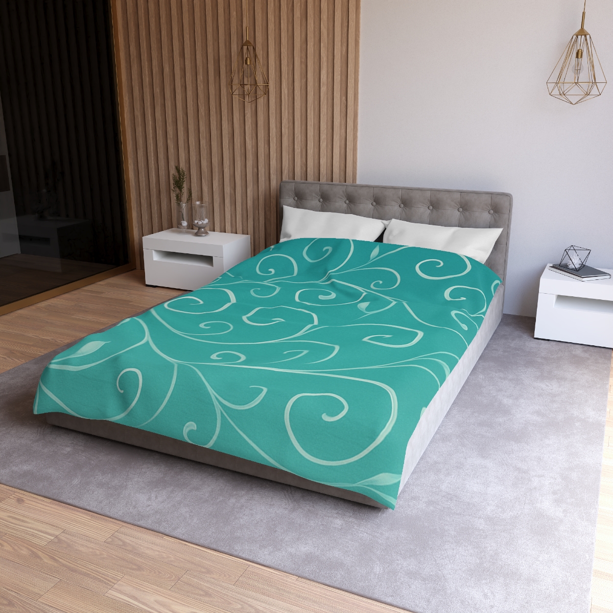 Vine Curl Wave Mesh stylish duvet covers