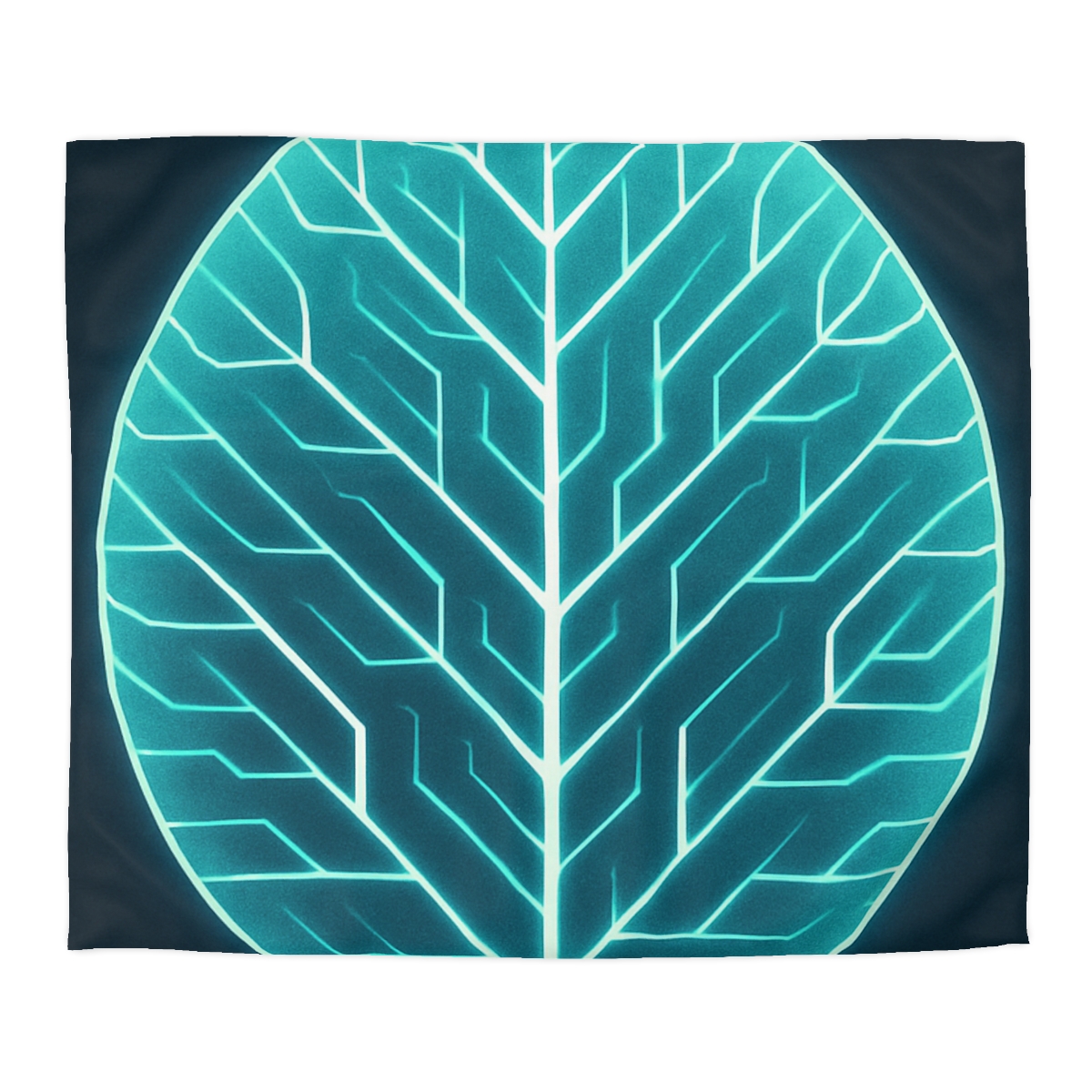 Galactic Leaf Vein Circuit stylish duvet covers