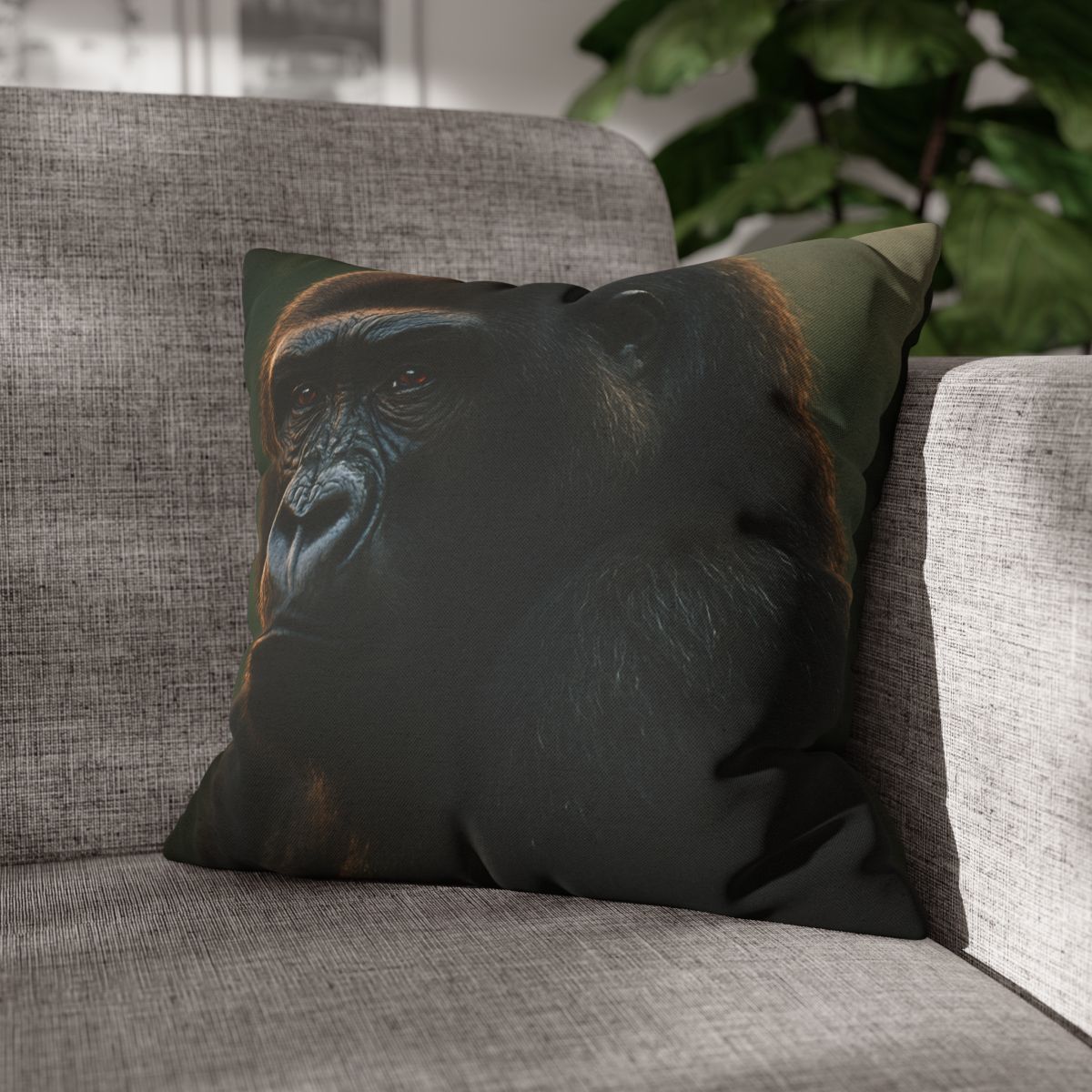 Silent Guardian Mountain Gorilla designer print pillow cases