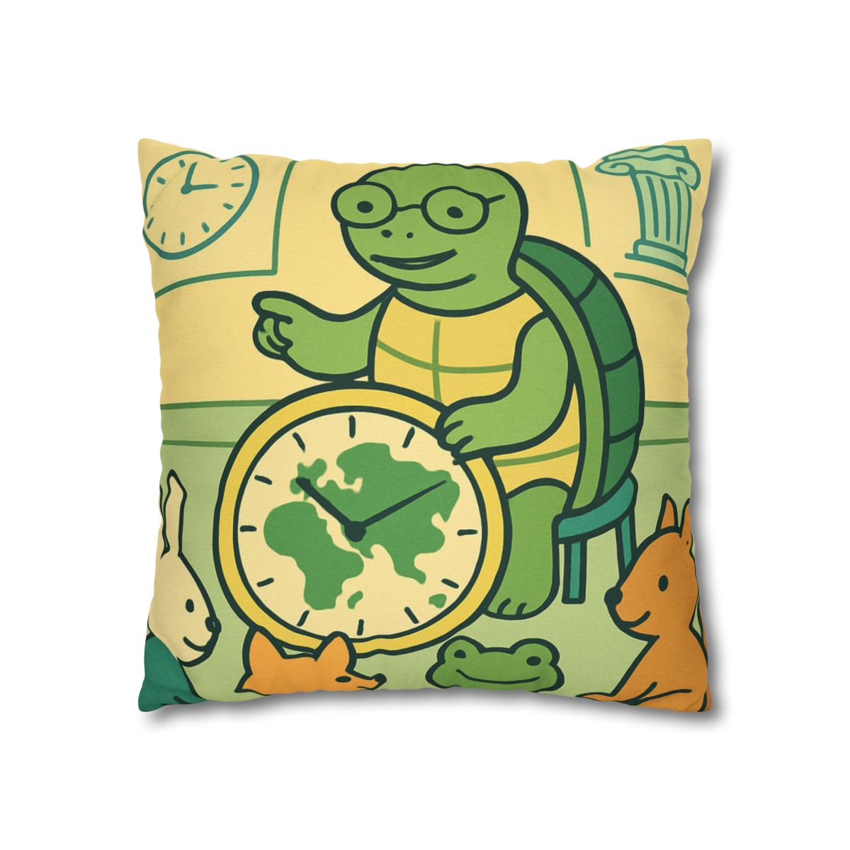 Time-Traveling Turtle School personalized pillow covers
