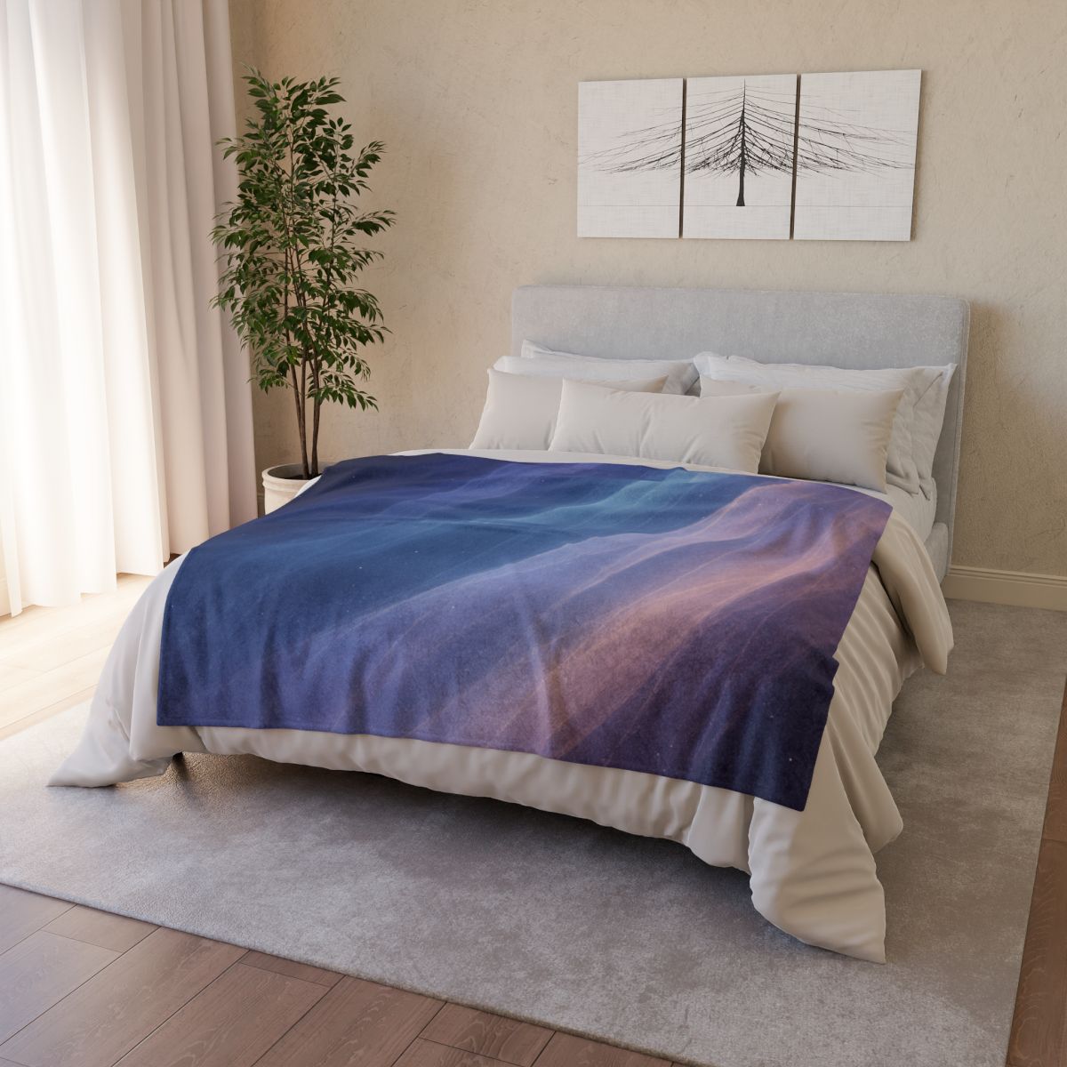 Prismatic Ion Veil Tapestry soft fleece blankets