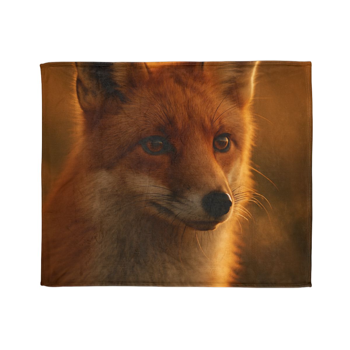 Crimson Whisper Red Fox soft fleece blankets
