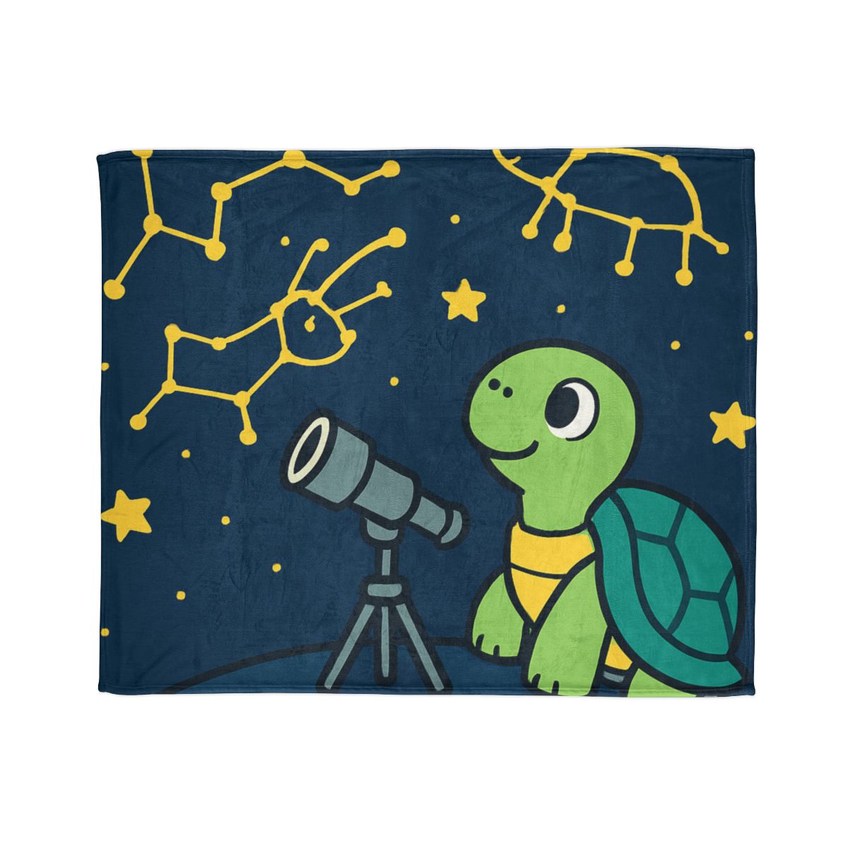 Stargazing Space Turtle trendy patterned blankets