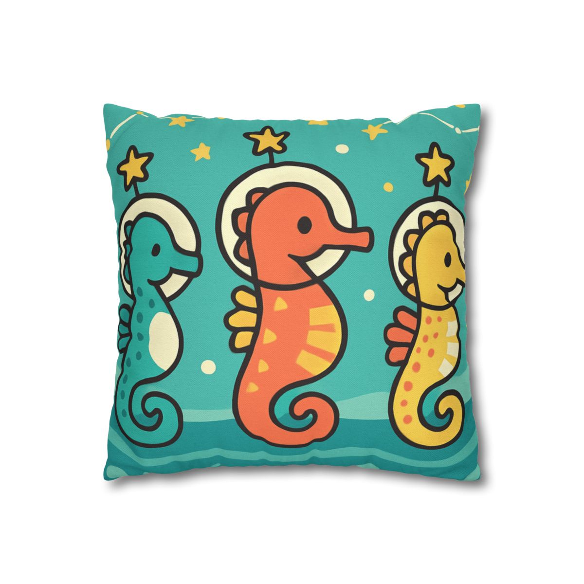 Starship Seahorse Parade soft cotton pillow cases
