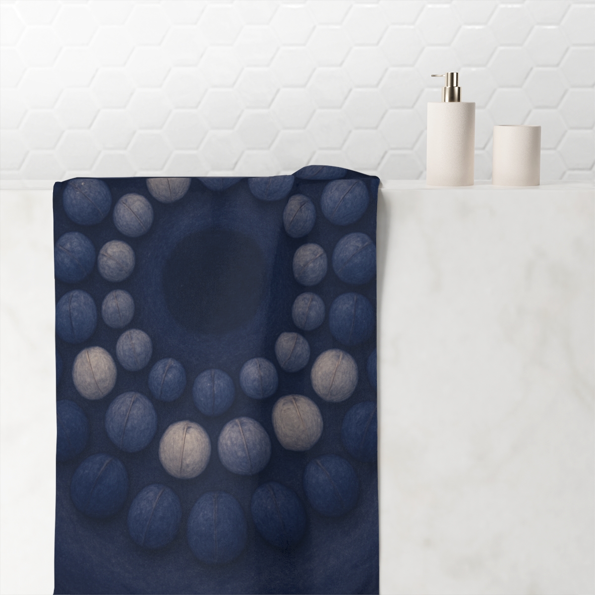 Seed Pod Halo Cluster personalized bath towels