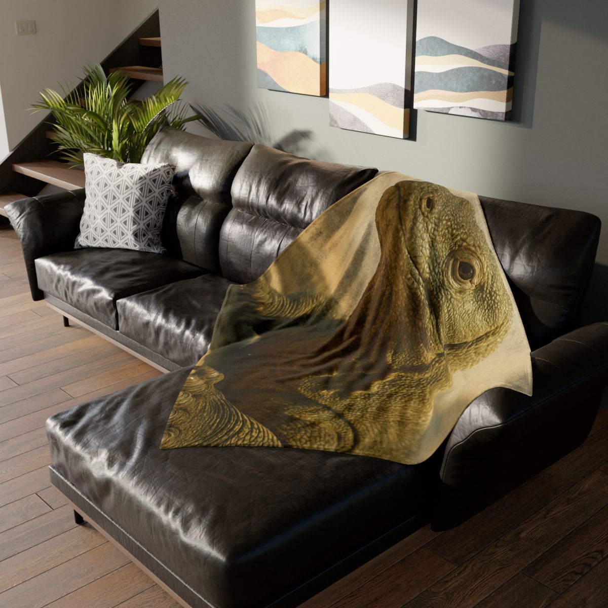 Ancient Sentinel Komodo Dragon decorative home blankets