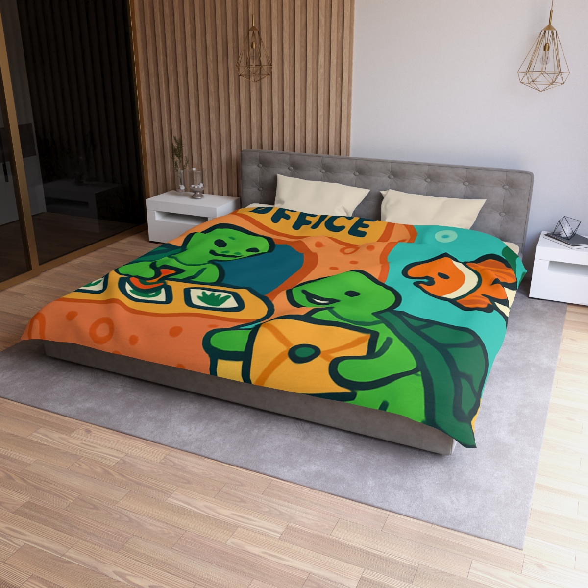 Coral Reef Post Office Run By Sea Turtles duvets for gifts