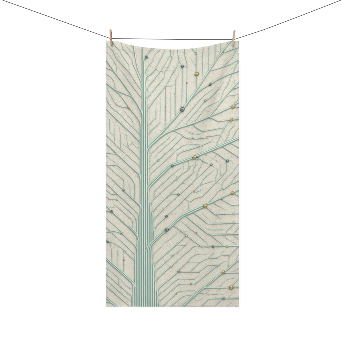 Leaf Vein Circuit designer printed towels