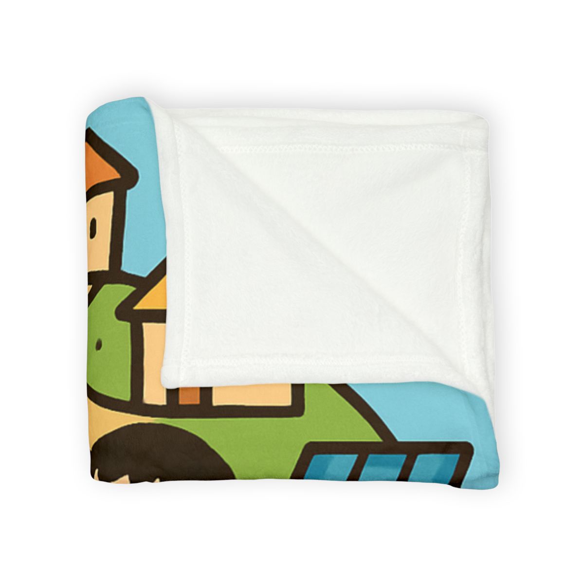 Floating Eco City Sky Island personalized cozy blankets