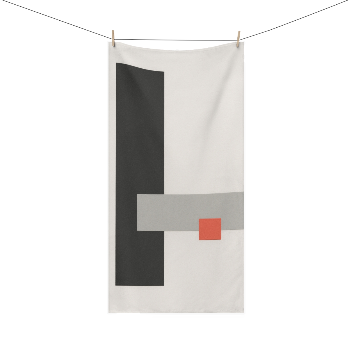 Offset Rectangle Pause designer printed towels