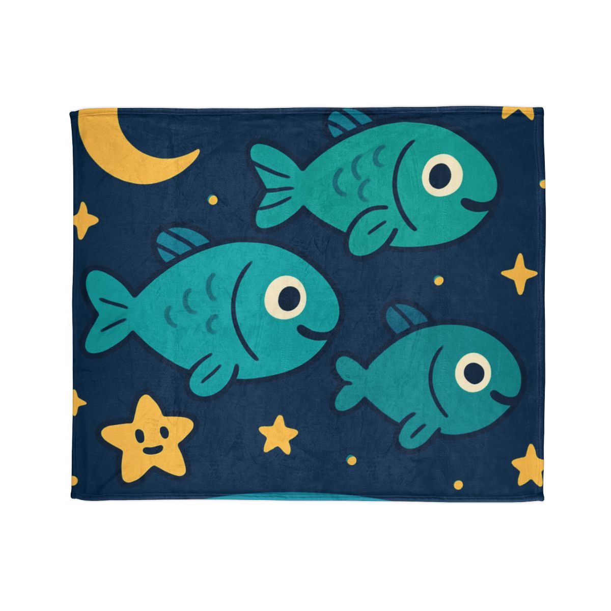 Starry Space Fish School designer printed blankets