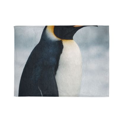 Aurora Drift Emperor Penguin unique gift blanketscustom blankets