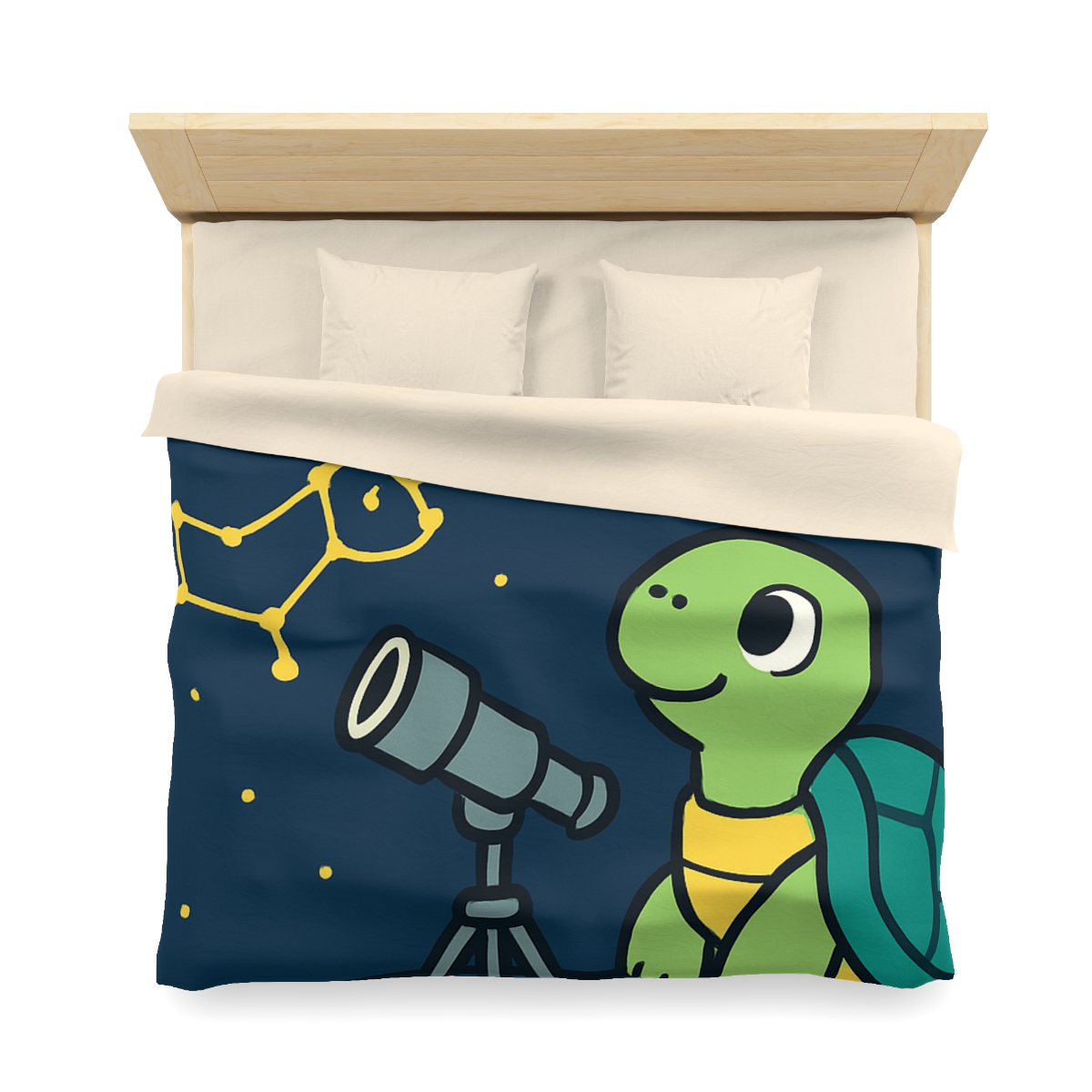 Stargazing Space Turtle stylish duvet covers