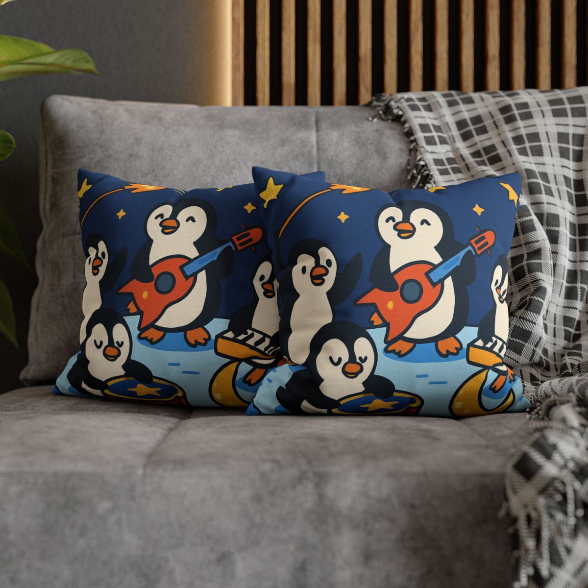 Starlight Symphony Penguin Band unique gift pillow cases
