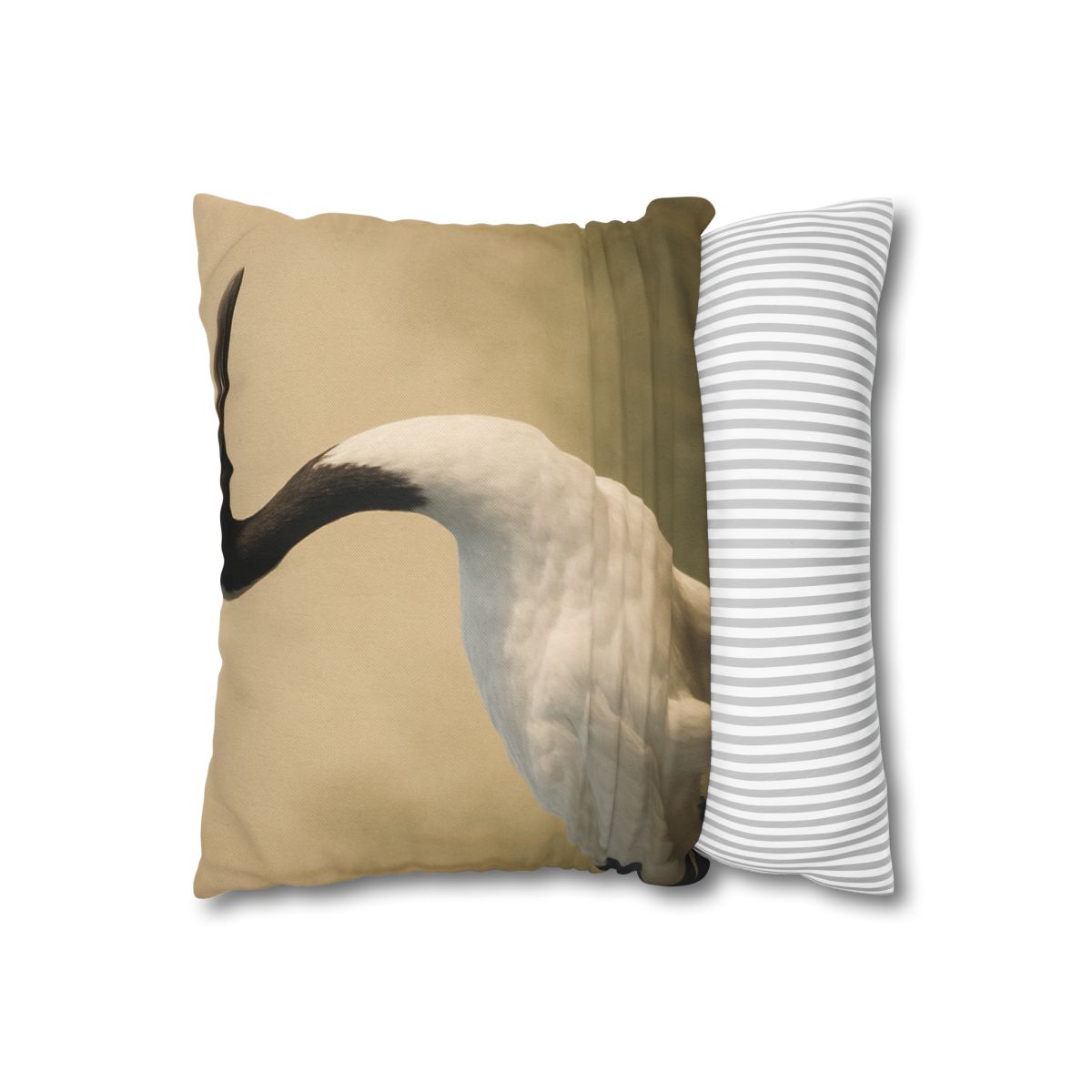 Quiet Halo Red Crowned Crane custom pillow cases