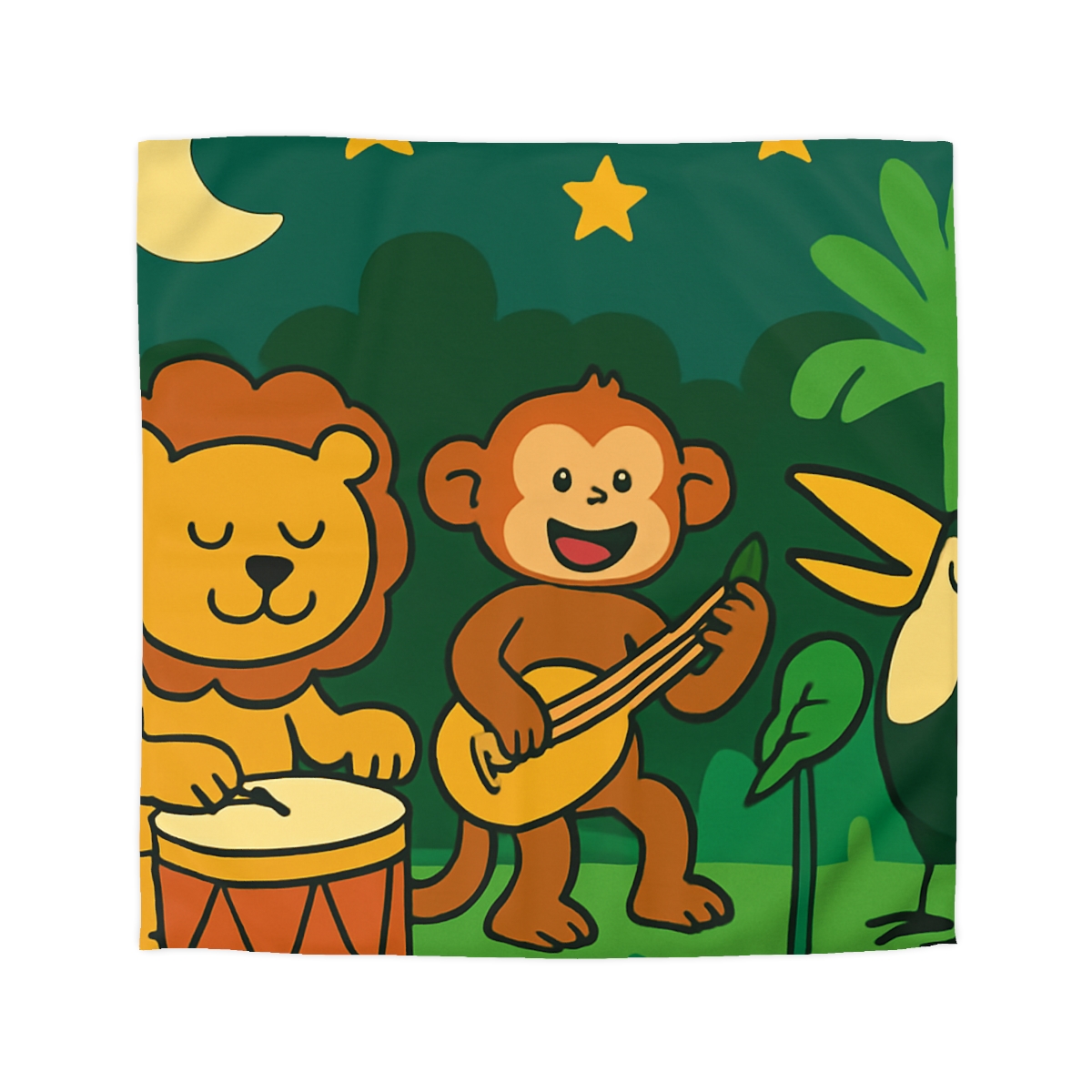 Moonlight Jungle Orchestra personalized bedding duvets