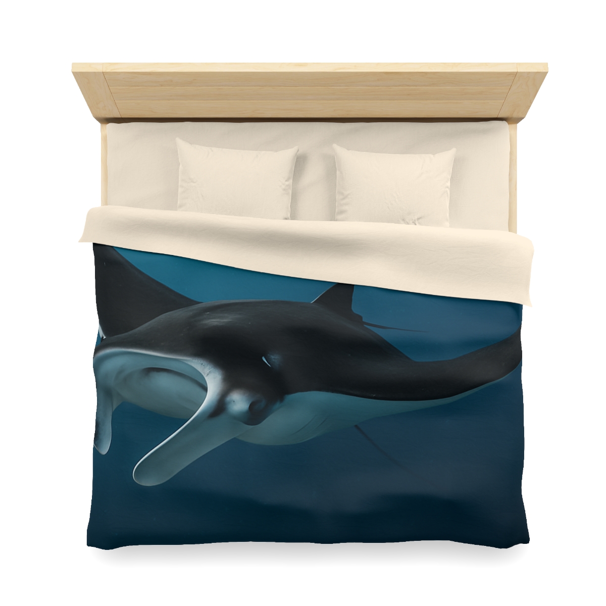 Midwater Dancer Manta Ray personalized bedding duvets