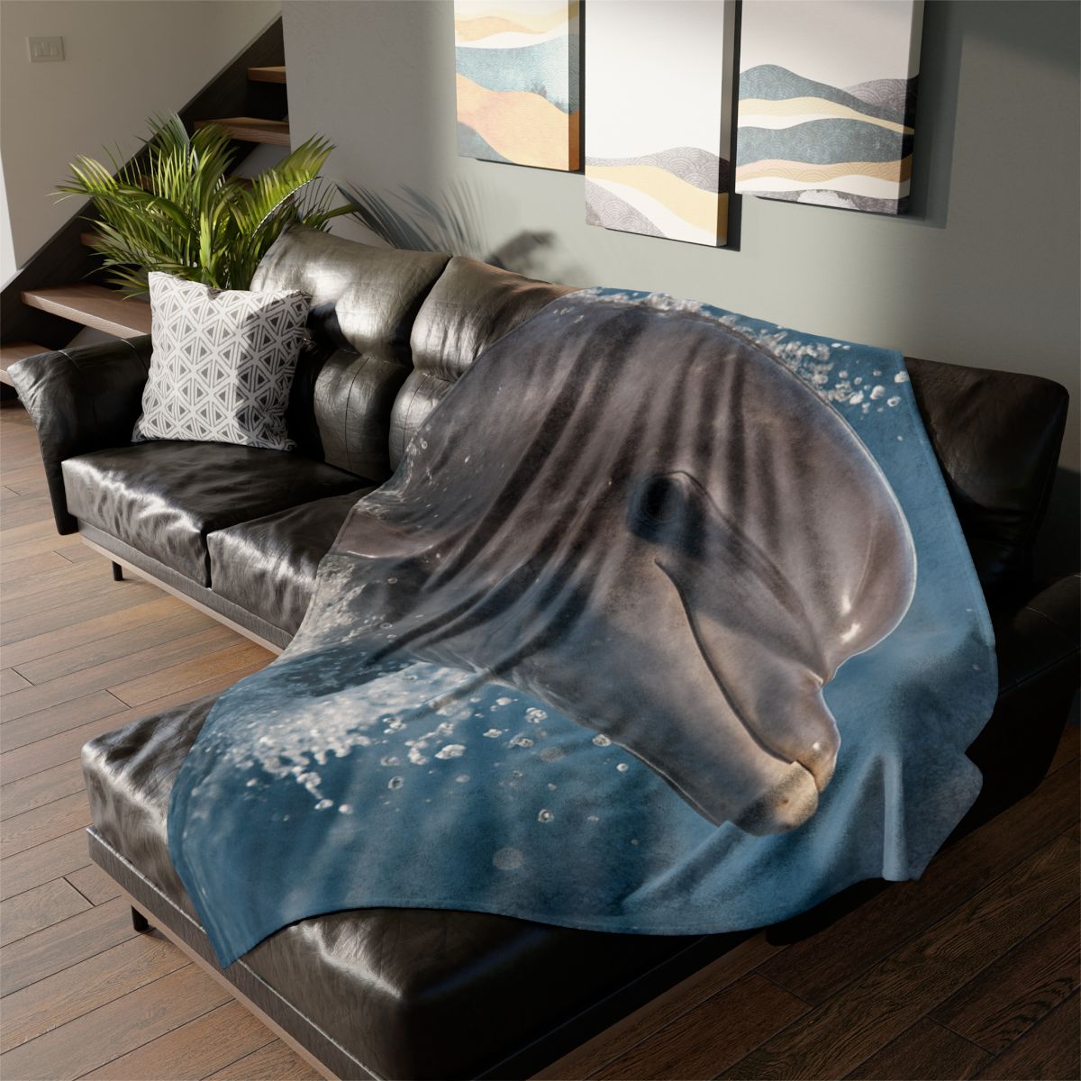 Mirrorflash Common Bottlenose Dolphin decorative home blankets