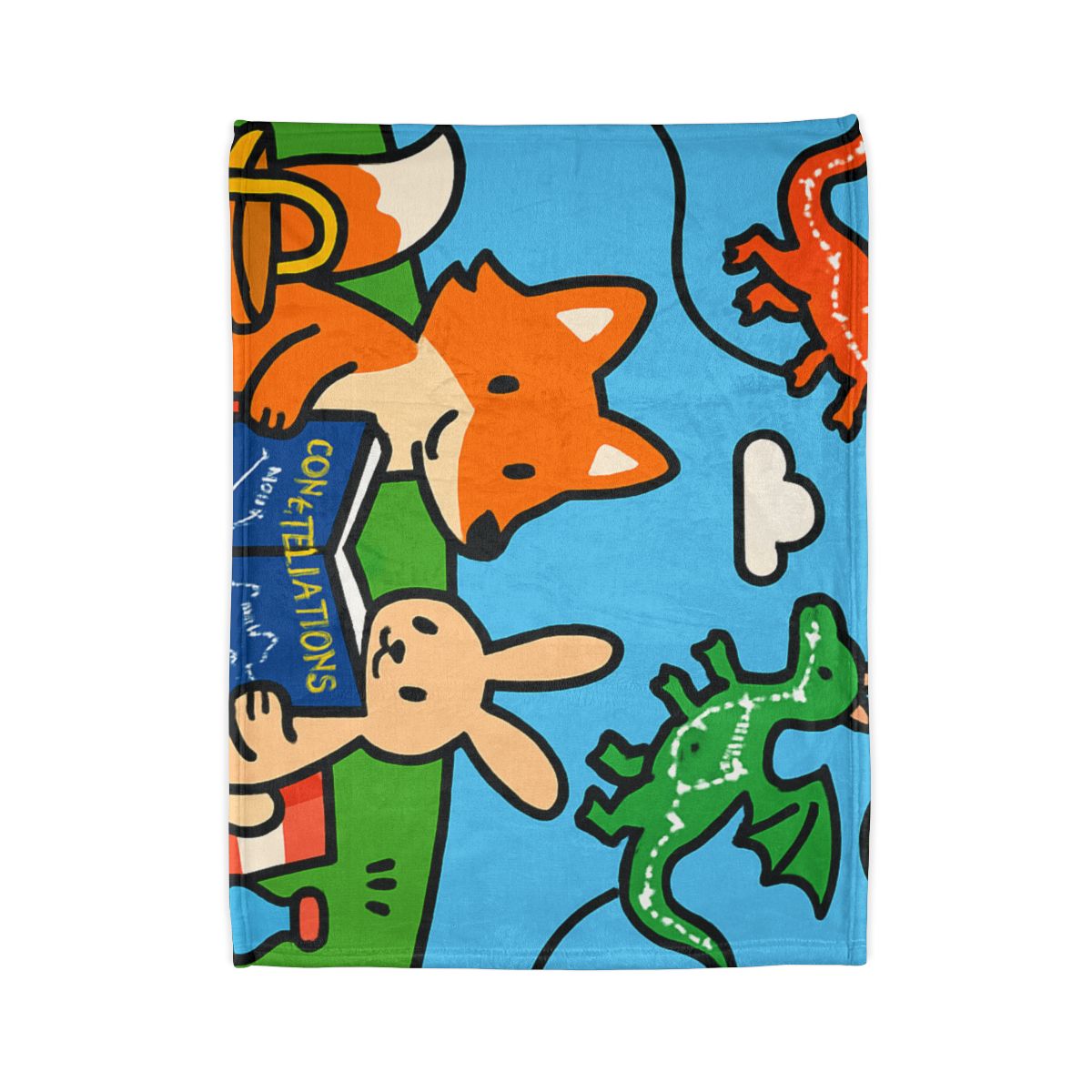 Sky Map Picnic With Dragon Kites trendy patterned blankets