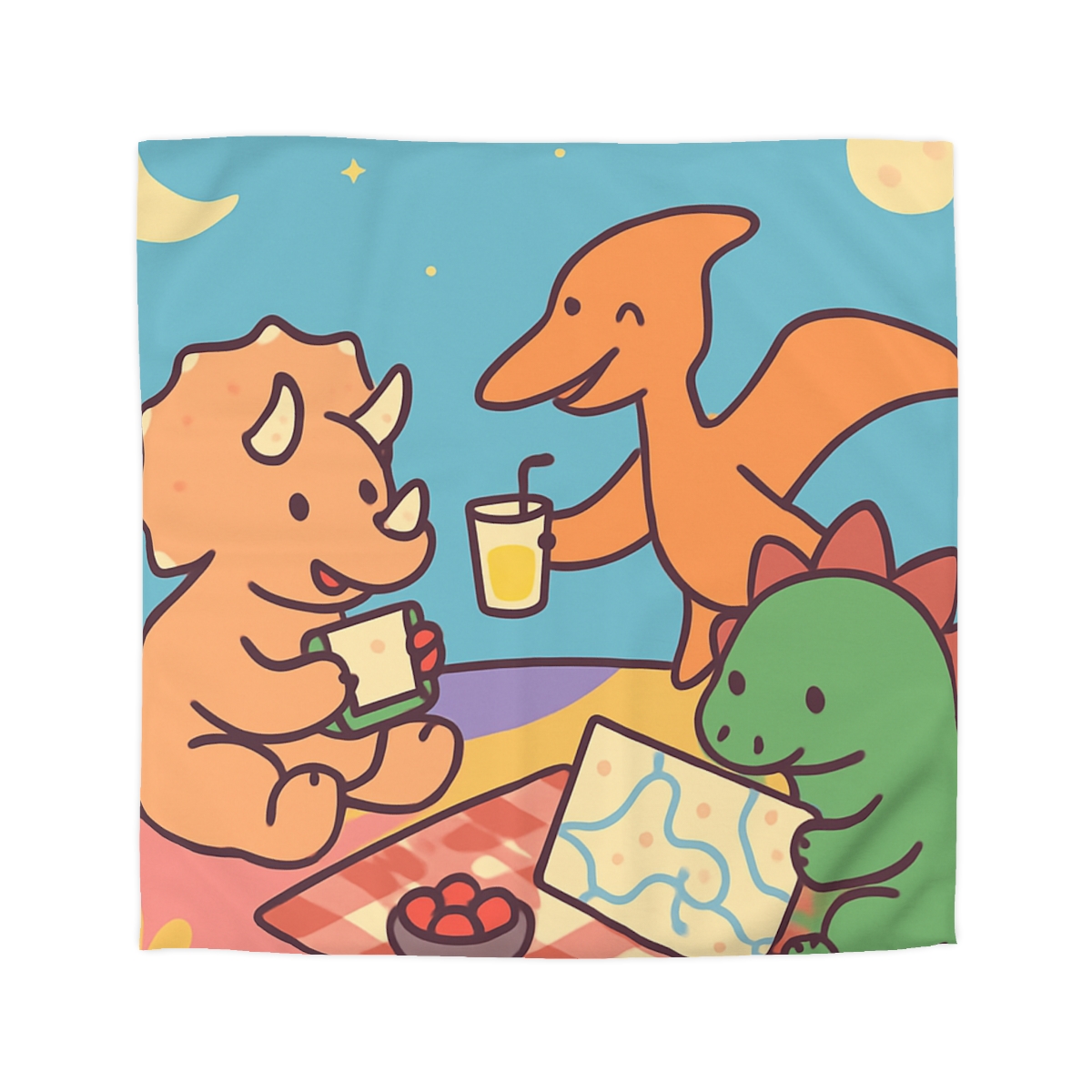 Planet Picnic With Dinosaurs duvets for gifts