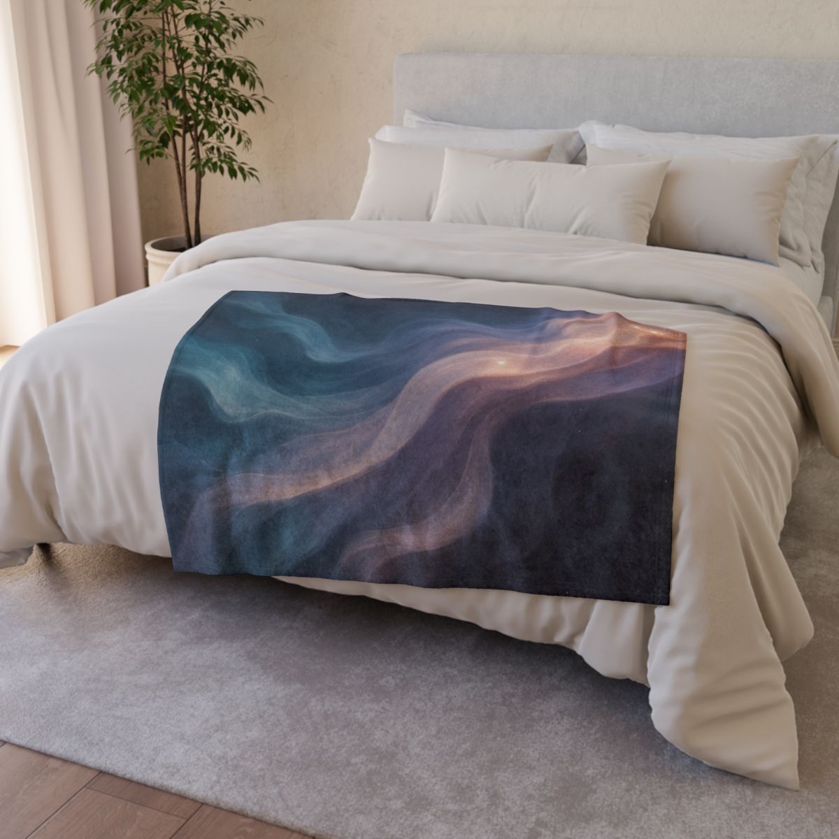 Prismatic Nebula Silk Drift soft fleece blankets