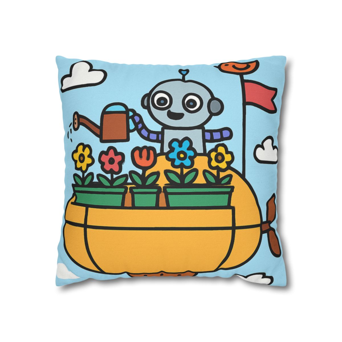 Sky Garden On A Friendly Airship trendy patterned pillow cases